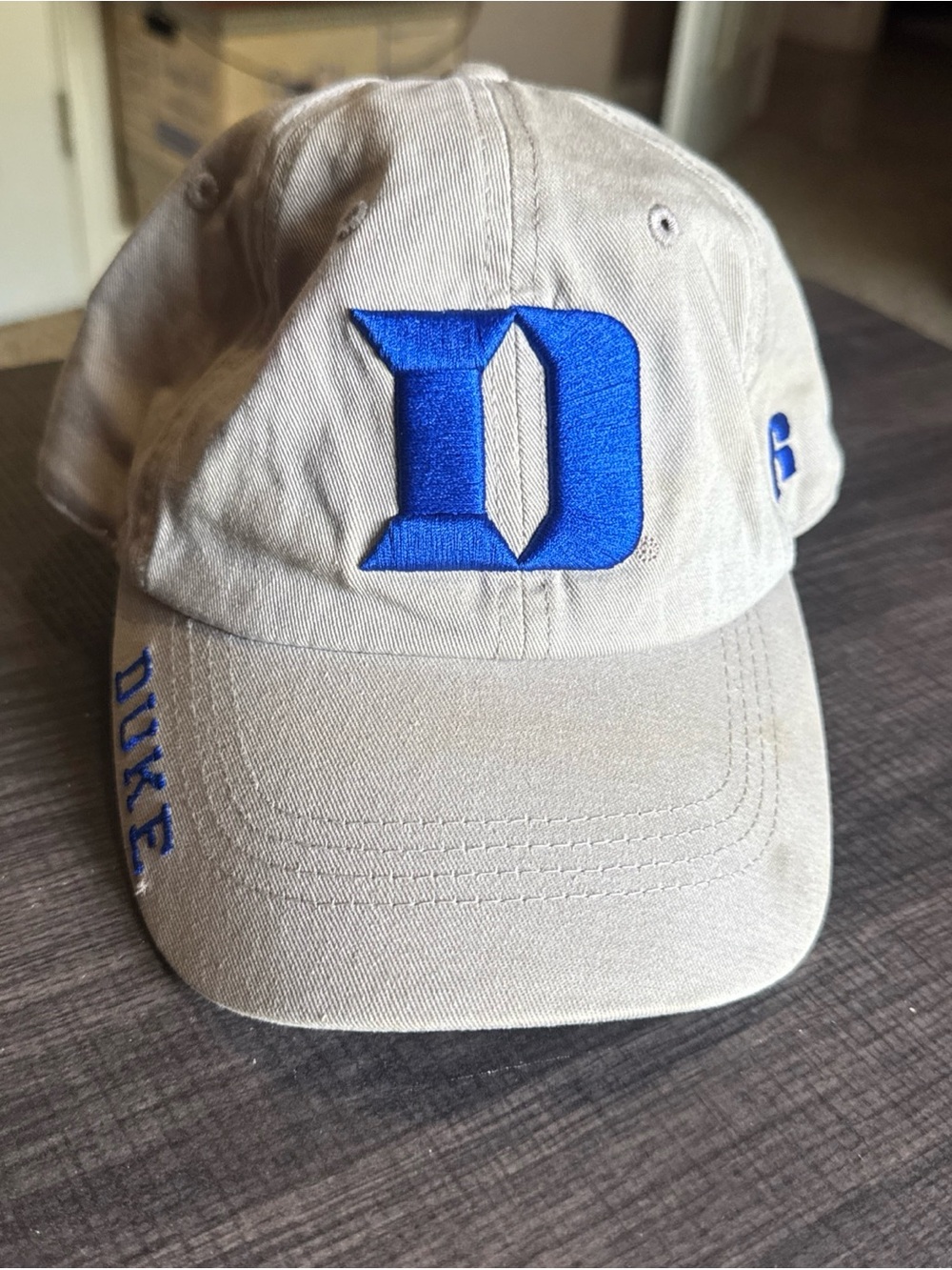 Duke - Russell Athletic Baseball Cap Hat Tan And Blue
